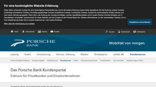 
                            4. Porsche Bank Kundenportal: erstklassiger Service 24/7 - Porsche Bank