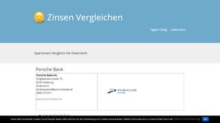 
                            8. Porsche Bank - Zinsen Vergleichen