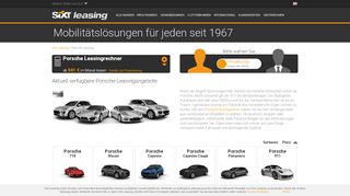 
                            10. Porsche Leasing Angebote beim Testsieger - Sixt-Leasing