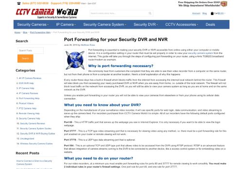 
                            8. Port Forwarding for your Security DVR and NVR - CCTV Camera World