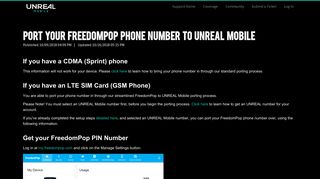 
                            9. Port your FreedomPop phone number to UNREAL Mobile