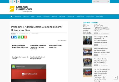
                            11. Porta UNRI Adalah Sistem Akademik Resmi Universitas Riau ...