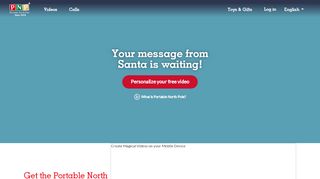 
                            10. Portable North Pole: Personalized Santa Video Messages and Calls