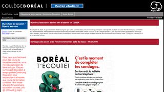 
                            3. Portail étudiant - Collège Boréal