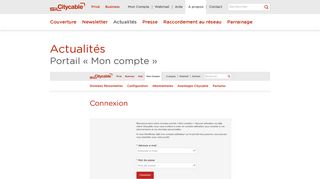 
                            6. Portail « Mon compte » - Actualités - Citycable