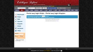 
                            12. Portal aauj login kitap - Edebiyat Defteri