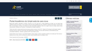 
                            7. Portal Acadêmico do Unipê está de cara nova - UNIPÊ