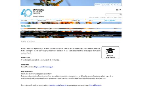 
                            3. Portal Académico | Universidade do Algarve