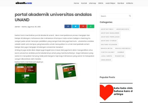 
                            12. portal akademik universitas andalas UNAND | Akuntt.com
