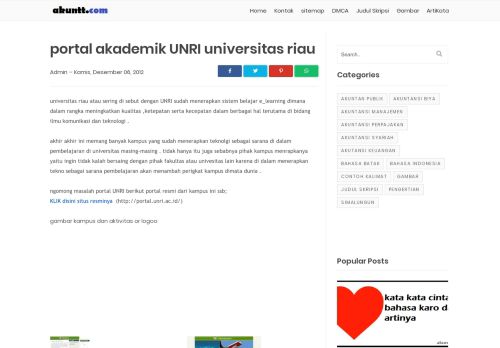 
                            9. portal akademik UNRI universitas riau | Akuntt.com