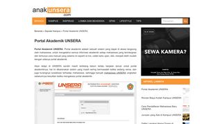 
                            5. Portal Akademik UNSERA | anakunsera.com