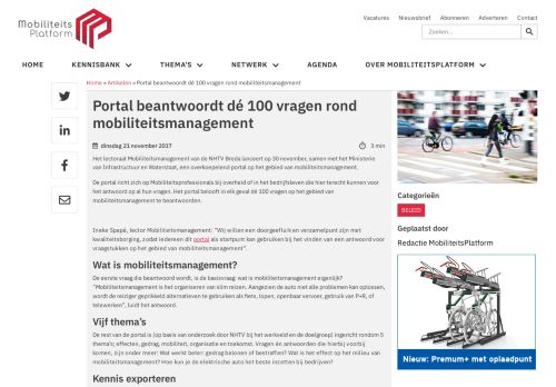 
                            12. Portal beantwoordt dé 100 vragen rond mobiliteitsmanagement ...