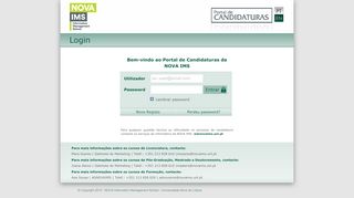 
                            6. Portal Candidaturas NOVA IMS - Universidade NOVA de Lisboa