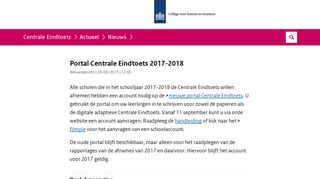 
                            6. Portal Centrale Eindtoets 2017-2018 | Nieuwsbericht | Centrale ...