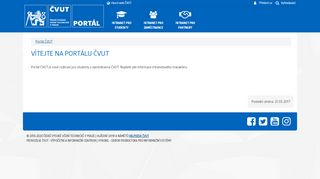 
                            7. Portál – České vysoké učení technické v Praze - ČVUT