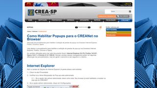 
                            13. Portal CREA-SP - Notícias - Como Habilitar Popups para o CREANet ...