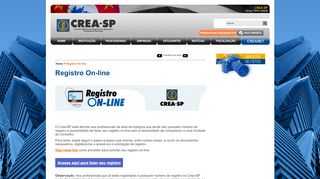 
                            7. Portal CREA-SP - Registro On-line