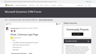 
                            3. Portal - Cutomize Login Page - Microsoft Dynamics CRM Forum ...