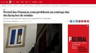 
                            10. Portal das Finanças com problema na entrega das declarações de ...