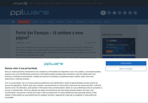 
                            13. Portal das Finanças - Já conhece a nova página? - Pplware