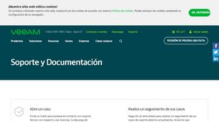 
                            1. Portal de atención al cliente de Veeam