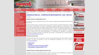 
                            6. Portal de Compras do Estado de Minas Gerais - SEPLAG