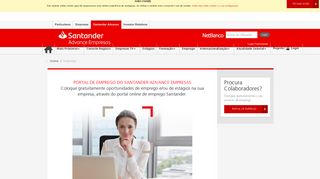 
                            12. Portal de Emprego do Santander Advance Empresas