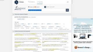 
                            5. portal de proveedores - English translation – Linguee