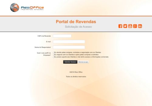 
                            7. Portal de Revendas Solicitação de Acesso - Reis Office - Portal de ...