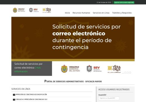 
                            2. Portal de Servicios Administrativos - Oficialía Mayor - Sev