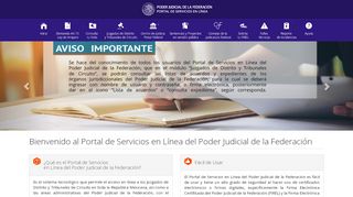 
                            6. Portal de Servicios en Línea del Poder Judicial de la Federación ...