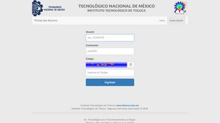 
                            1. Portal del Alumno - Instituto Tecnológico de Toluca Módulo de ...