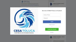 
                            4. Portal del alumno restablecido de manera... - CESA Toluca 2017 ...