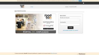 
                            1. Portal del Empleado FoodBox : Inicio