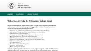 
                            4. Portal der Ärztekammer Sachsen-Anhalt: Start