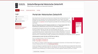 
                            1. Portal der Historischen Zeitschrift