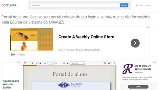 
                            6. Portal do aluno. Acesse seu portal colocando seu login e senha, que ...