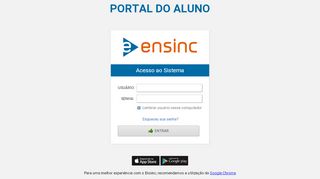 
                            5. Portal do aluno - Ensinc