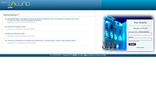 
                            1. Portal do Aluno - UFPR - Login