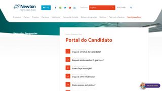 
                            8. Portal do Candidato - Newton Paiva