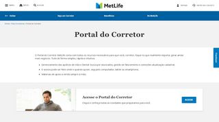 
                            2. Portal do Corretor | Metlife Brasil