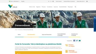 
                            3. Portal do Fornecedor Vale - Vale.com