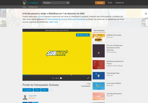 
                            5. Portal do franqueado Subway - SlideShare