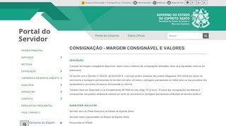 
                            2. Portal do Servidor - CONSIGNAÇÃO - MARGEM CONSIGNÁVEL E ...