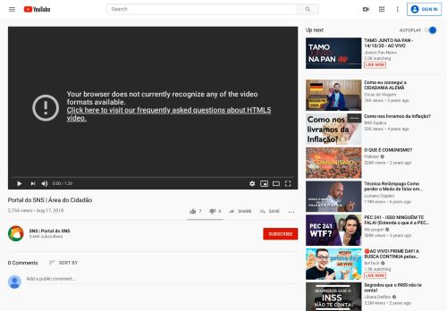 
                            8. Portal do SNS | Área do Cidadão - YouTube