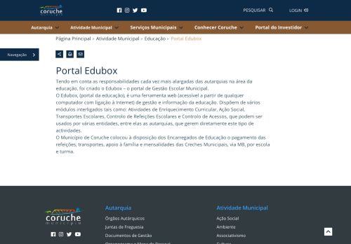 
                            6. Portal Edubox - Câmara Municipal de Coruche