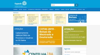 
                            2. Portal FAPESB – Fundação de Amparo à Pesquisa do Estado da Bahia