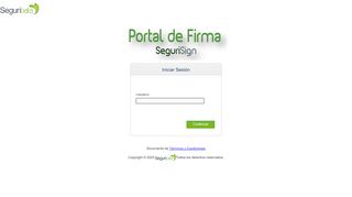 
                            1. Portal Firma SeguriSign. - Seguridata