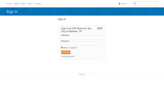 
                            7. Portal for ArcGIS - Sign In - City of Abilene GIS