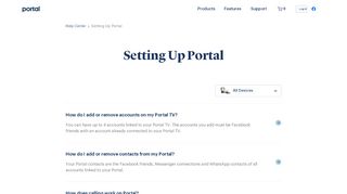 
                            10. Portal from Facebook: Help Center - Setting Up Portal